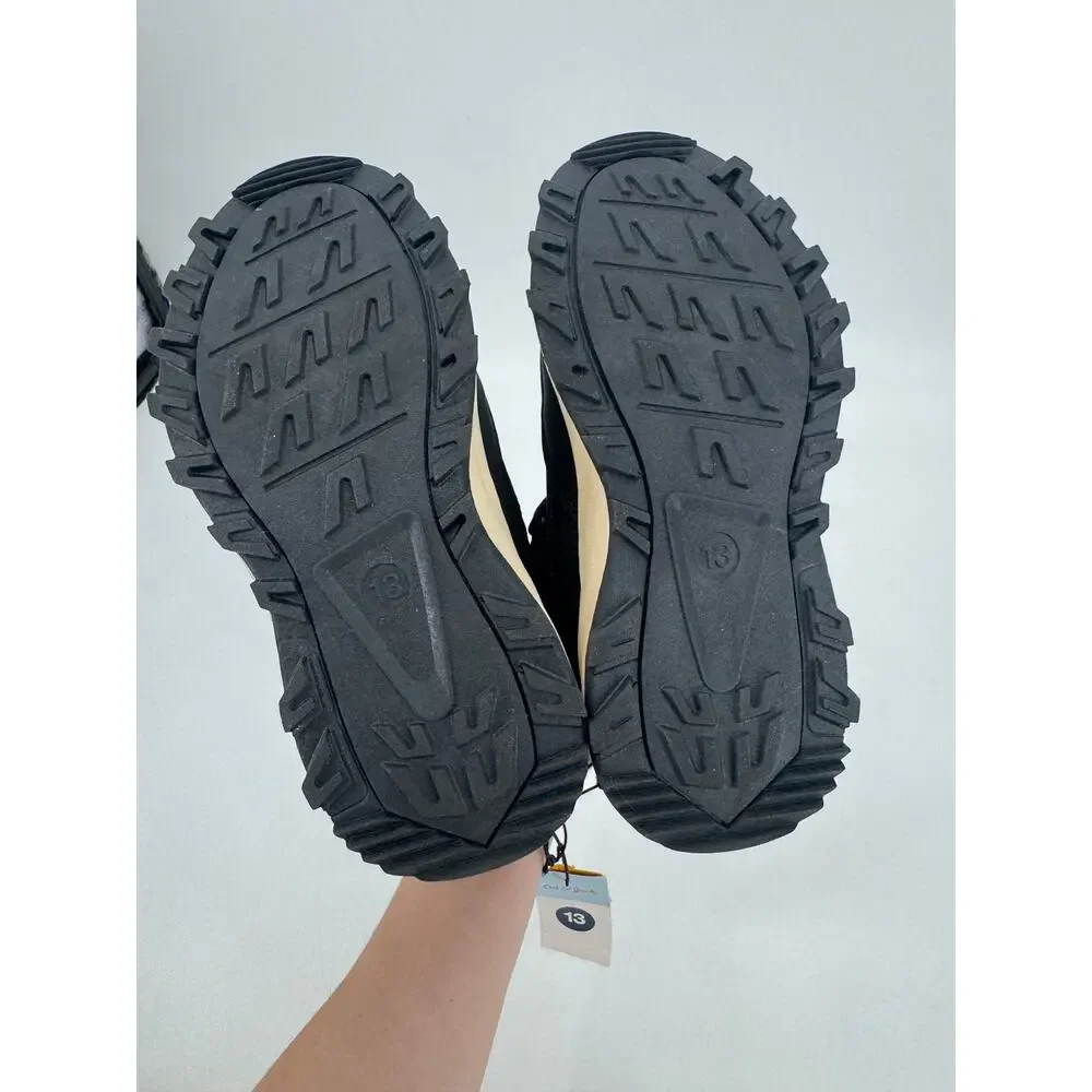 Cat & Jack Noah Boys Waterproof Hiker Winter Boots Black Snow Shoes Size 13 NWOB